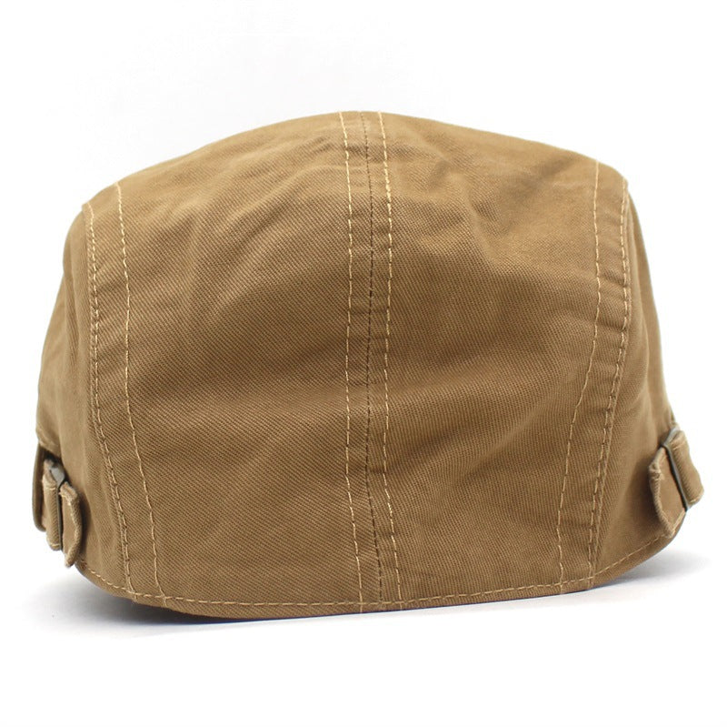 Gorra retro con visera y botones para vaqueros con correa de cuero para hombre y mujer