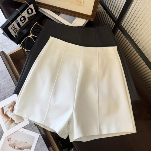Casual Pants Minimalist Gray Suit Shorts