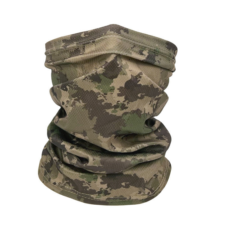 Polaina de cuello transpirable todo en uno con protección solar, perfecta para uso en exteriores.