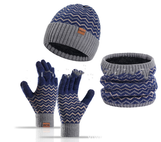 Calentador de cuello de invierno para hombre, gorro de punto resistente al frío