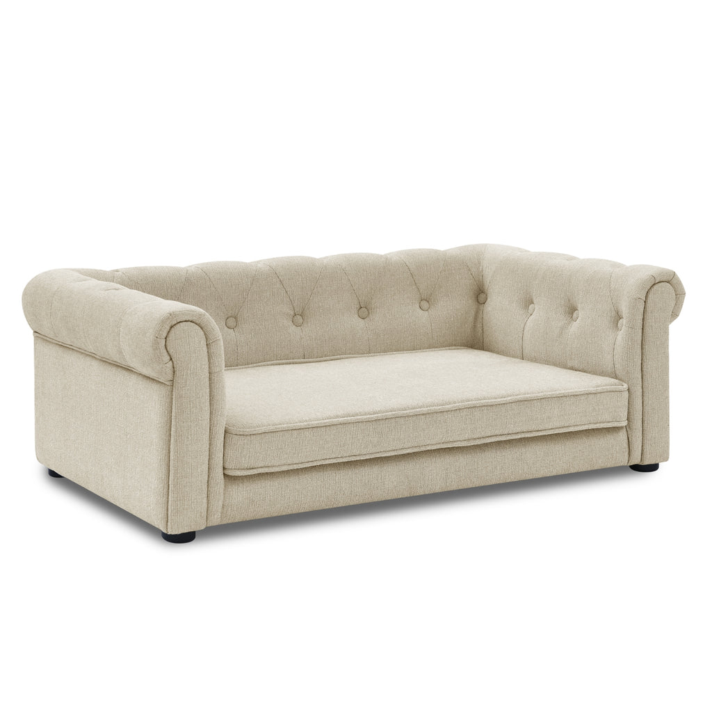 Elegante cama rectangular para perros medianos y grandes, sofá cama elevado y duradero, cómodo.