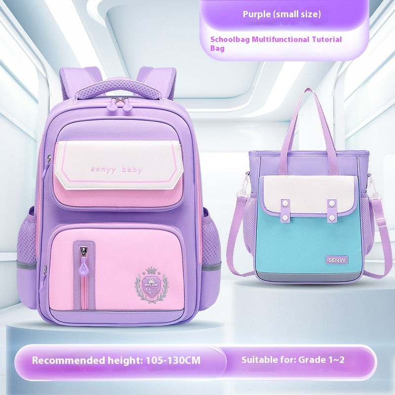 Mochila infantil con protección para la columna vertebral, impermeable, de tela Oxford de gran capacidad