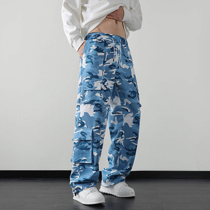 Pantalones de trabajo multibolsillos para hombre