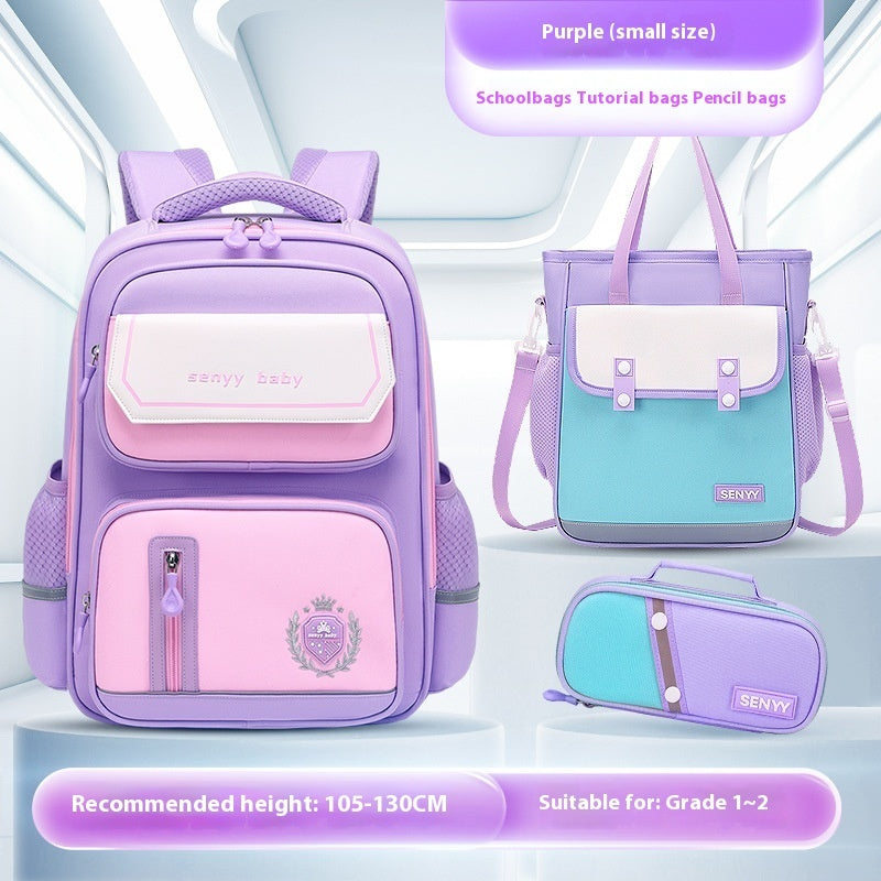 Mochila infantil con protección para la columna vertebral, impermeable, de tela Oxford de gran capacidad