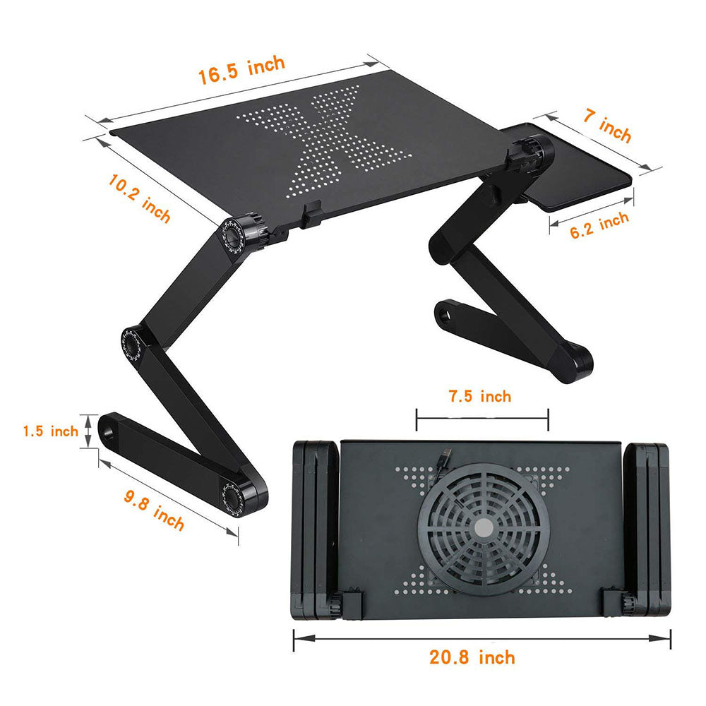 Mesa para portátil, soporte de escritorio, alfombrilla para ratón, portátil, plegable, diseño ergonómico, ajustable con
