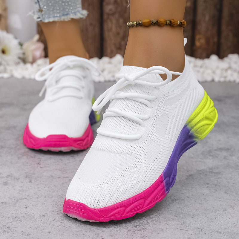 Zapatos planos informales elegantes de punta redonda y corte bajo para mujer