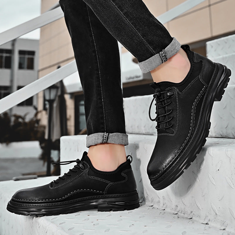 Zapatos casuales de cuero para hombre en tallas grandes