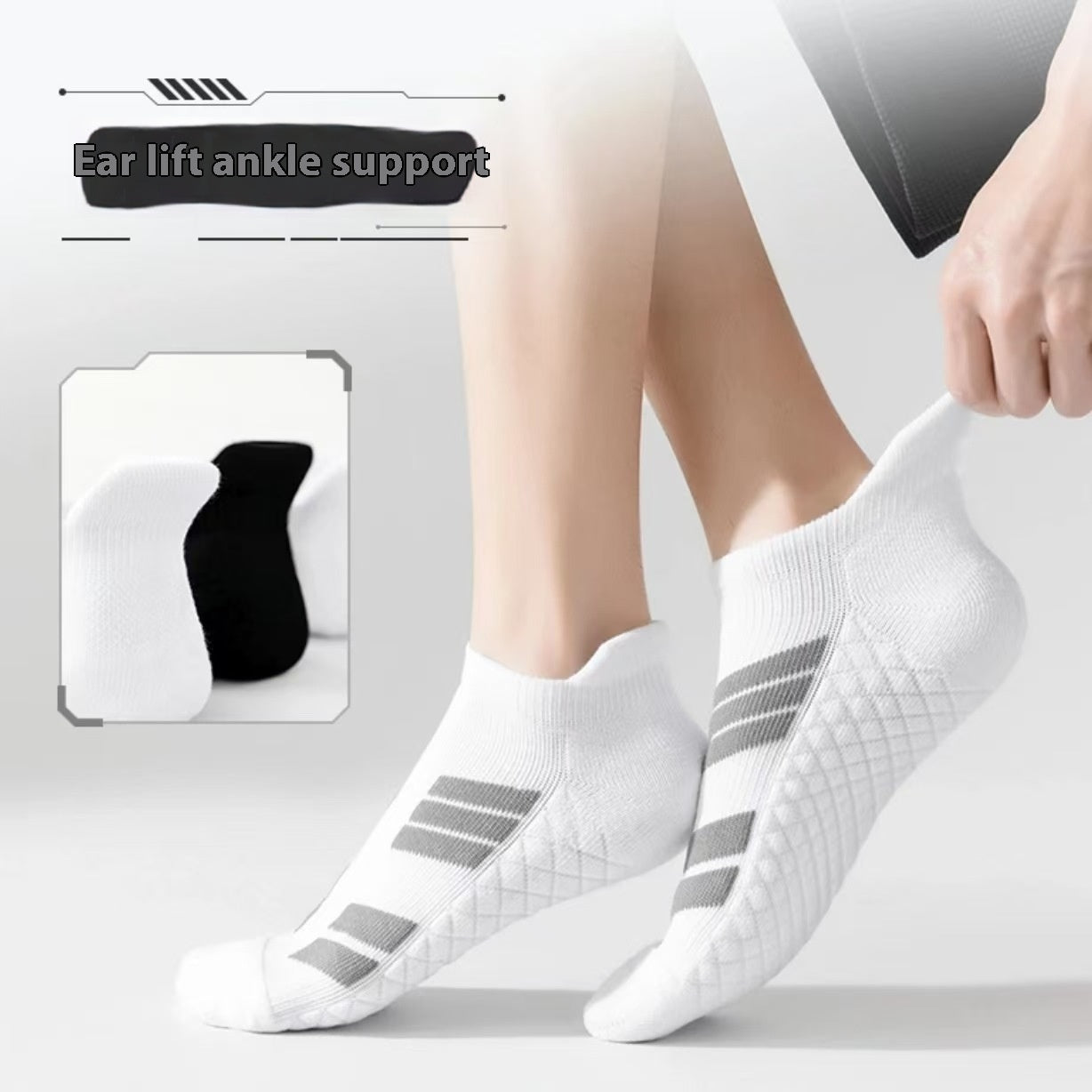 Men's Sports Socks Thick Towel Bottom Shock Absorption Non-slip Anti-sweat