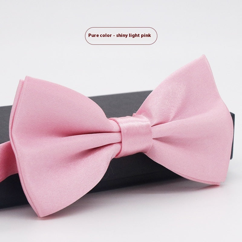 Corbata de lazo para novio, de color liso, para boda, negocios, informal, para hombre