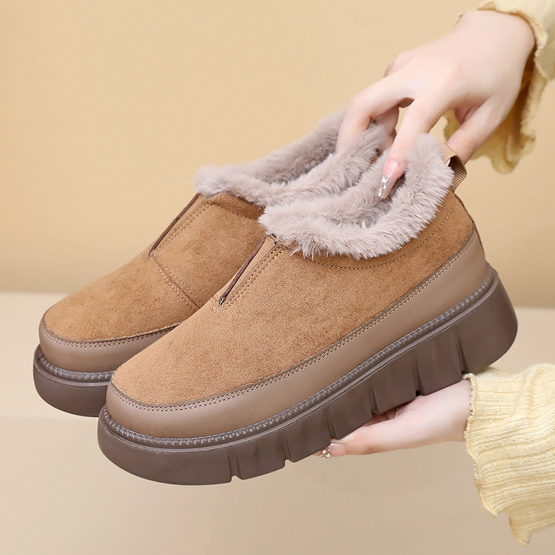 Botas de nieve con aislamiento grueso y suela blanda para mujer