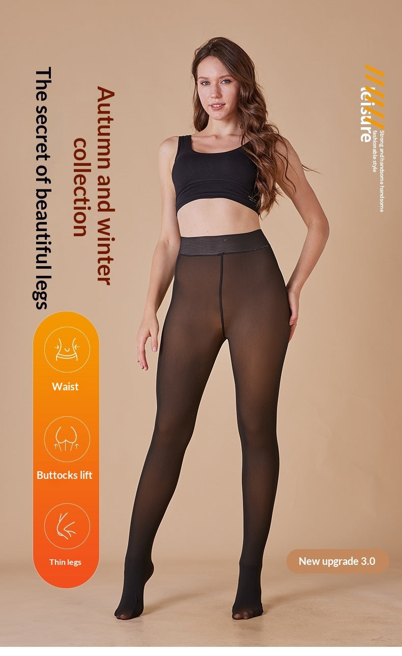 Leggings de alta calidad con transparencias, forro polar y extra gruesos.