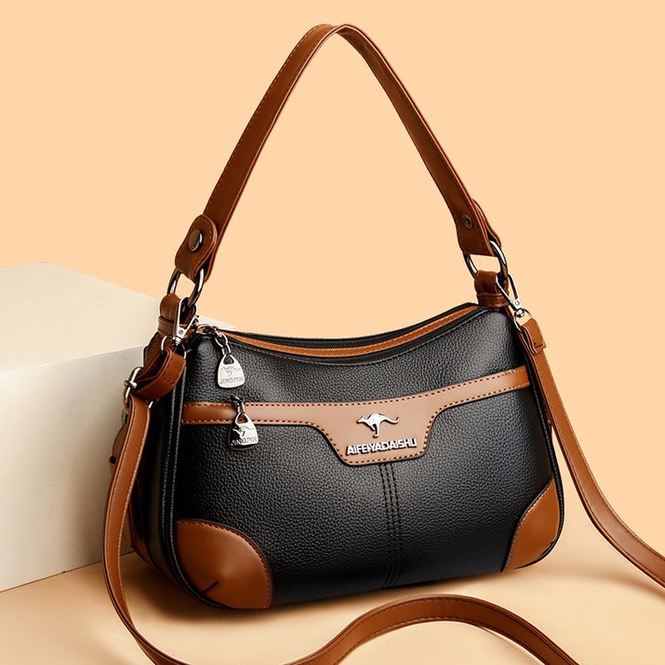 Elegante bolso de hombro de verano en color contrastante para mujer