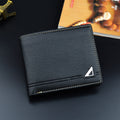 Cartera corta de cuero suave con estampado de lichi para hombre con múltiples ranuras para tarjetas