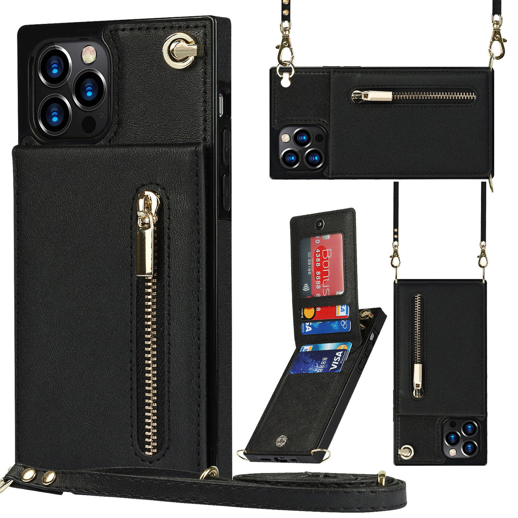 Funda de cuero para teléfono móvil, funda protectora para mensajero