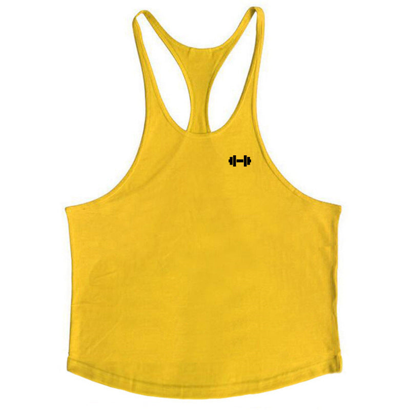 Camiseta de tirantes transpirable y holgada para hombre, ideal para entrenamientos y fitness en verano.