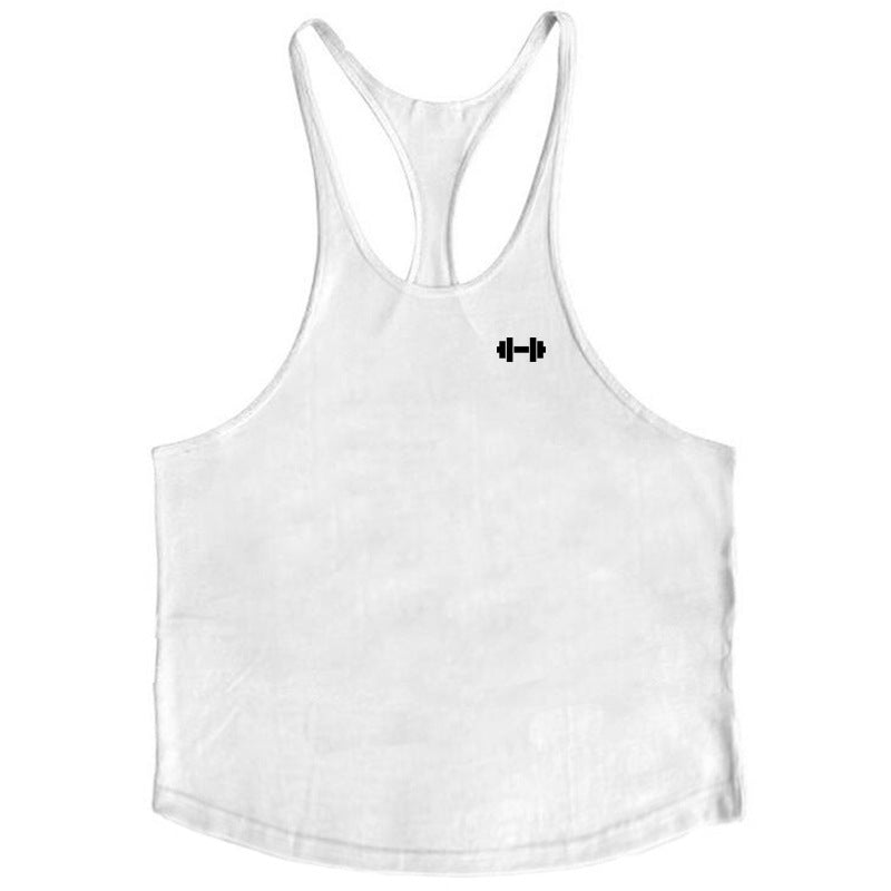 Camiseta de tirantes transpirable y holgada para hombre, ideal para entrenamientos y fitness en verano.
