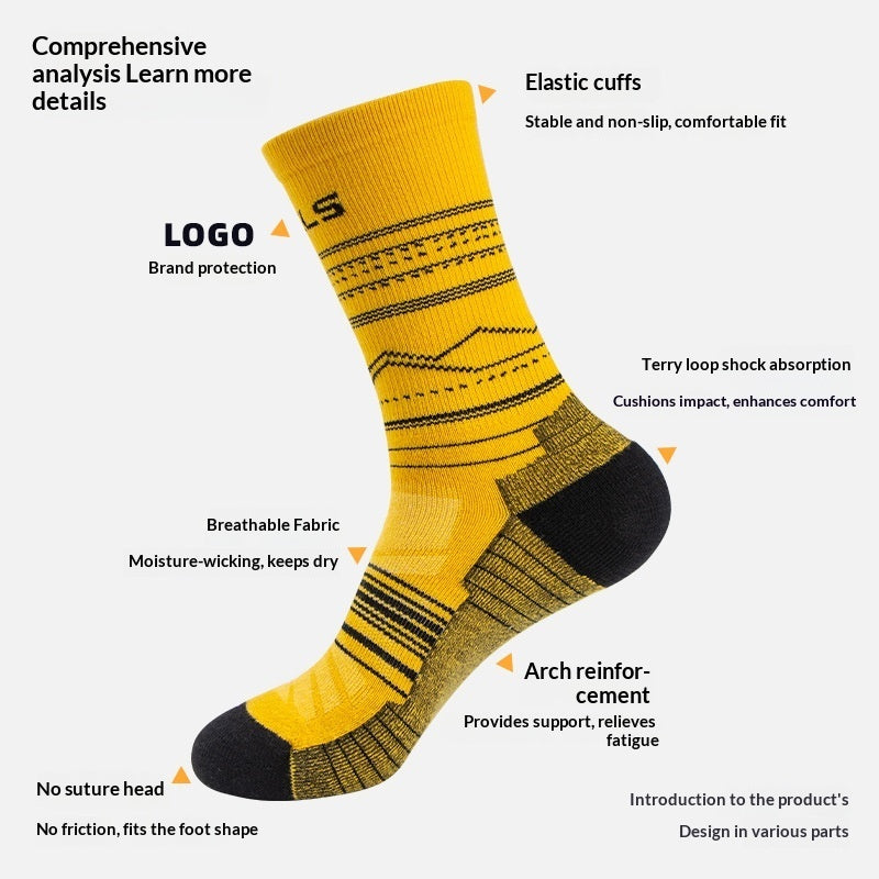 Calcetines altos de lana para senderismo y running para hombre y mujer