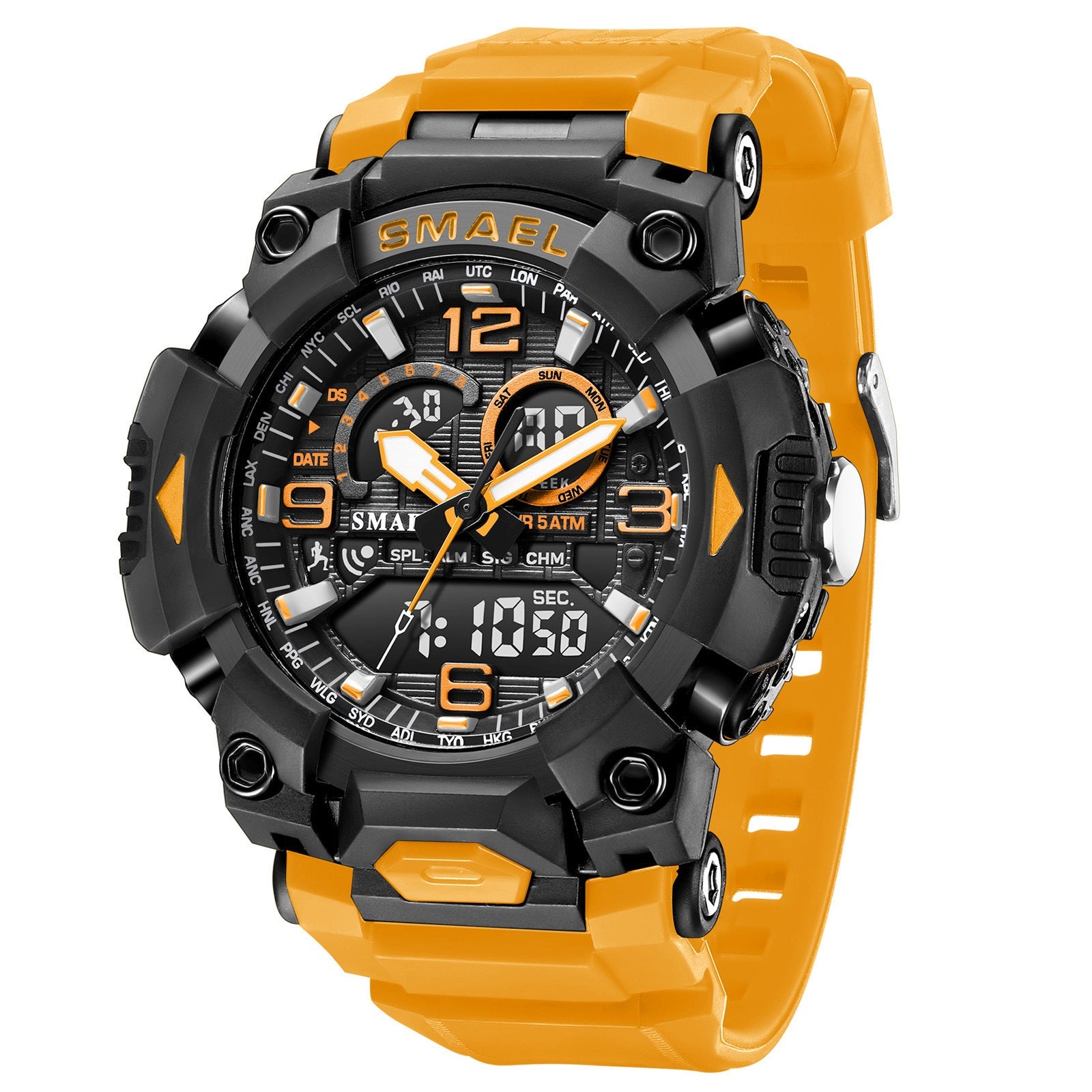 Reloj de aleación moderno para hombre para una medición precisa del tiempo.