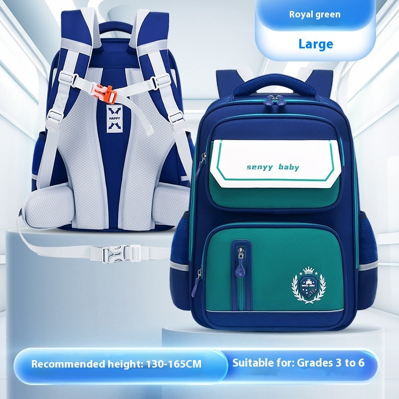 Mochila infantil con protección para la columna vertebral, impermeable, de tela Oxford de gran capacidad