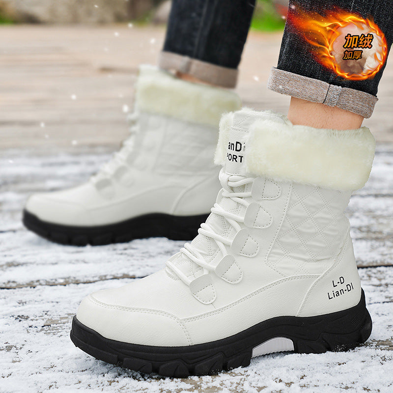 Nuevas botas de estilo británico con forro polar para hombre