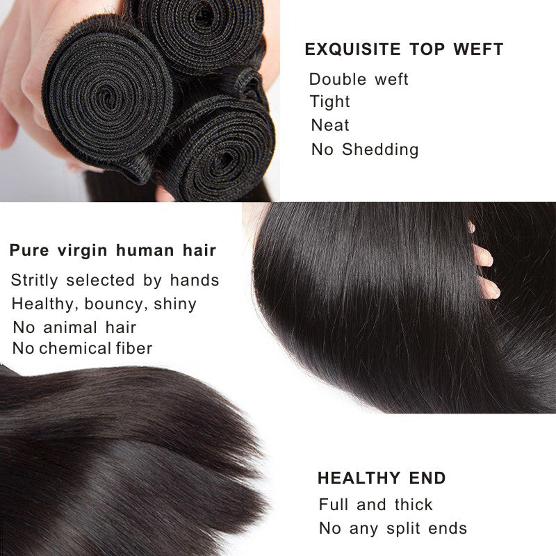 Extensiones de cabello para mujeres con cabello liso en Perú