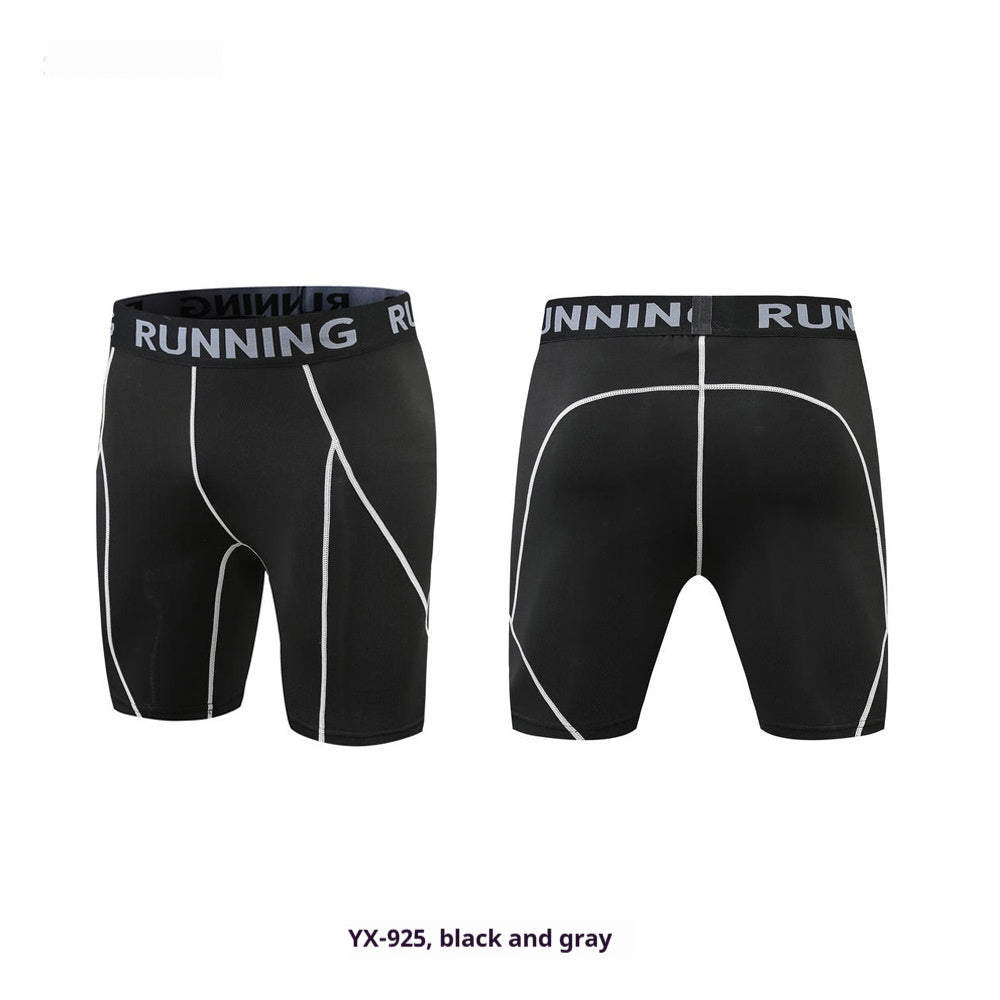 Pantalones deportivos y de fitness de cinco cuartos de alta elasticidad para hombre