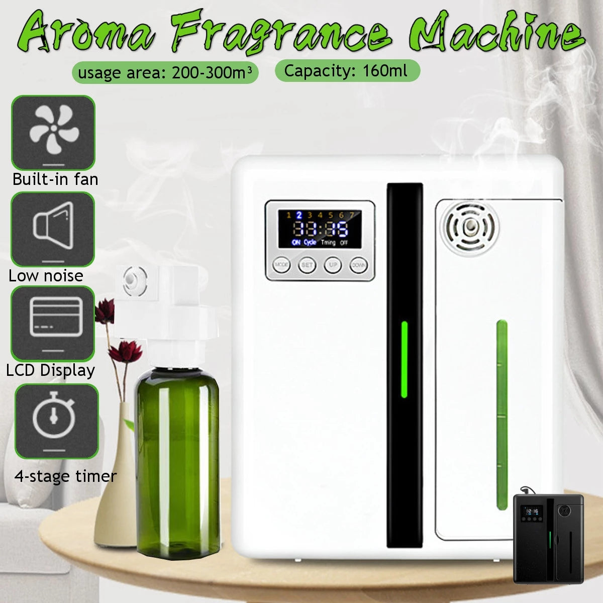 Difusor de aromas de 160 ml, humidificador inteligente para vestíbulo de hotel, sin agua, para colección de hoteles.