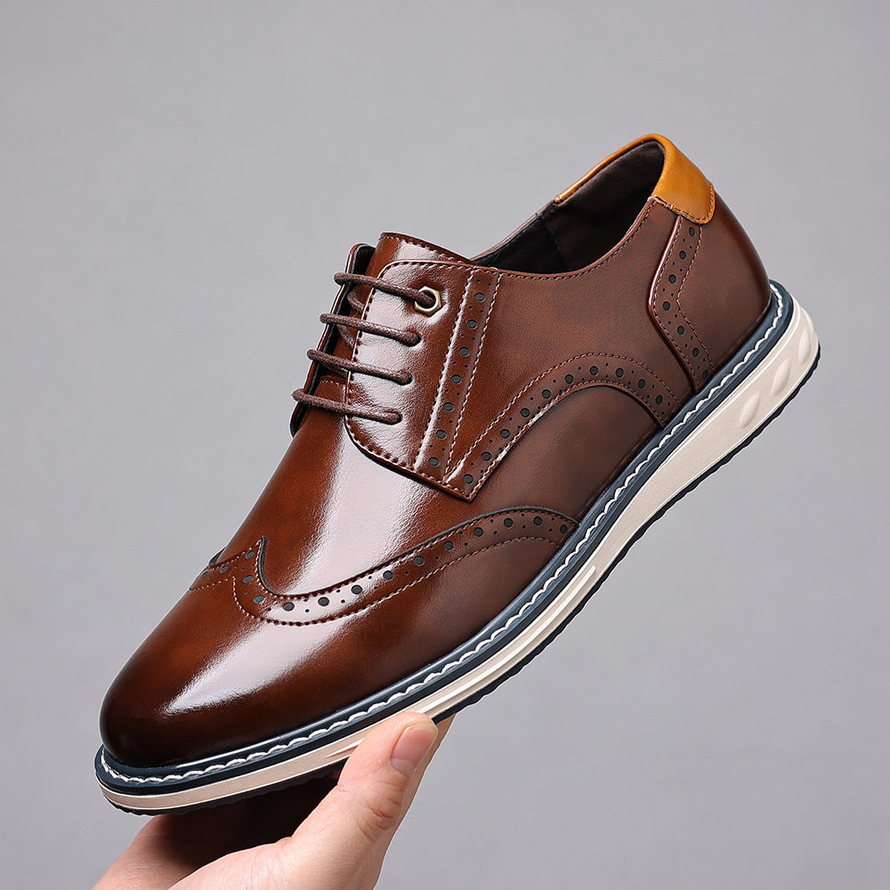Zapatos de cuero informales de negocios para hombre británicos