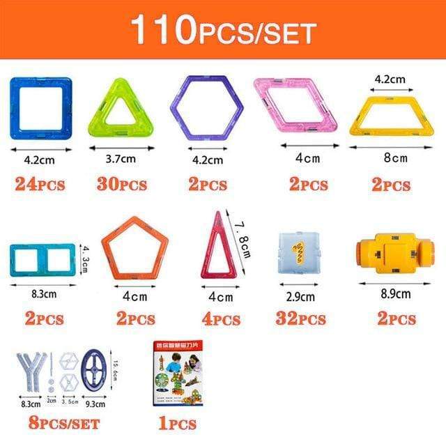 Bloques de construcción magnéticos DIY, imanes, juguetes para niños, juego de construcción de diseño, regalos para niños, juguetes