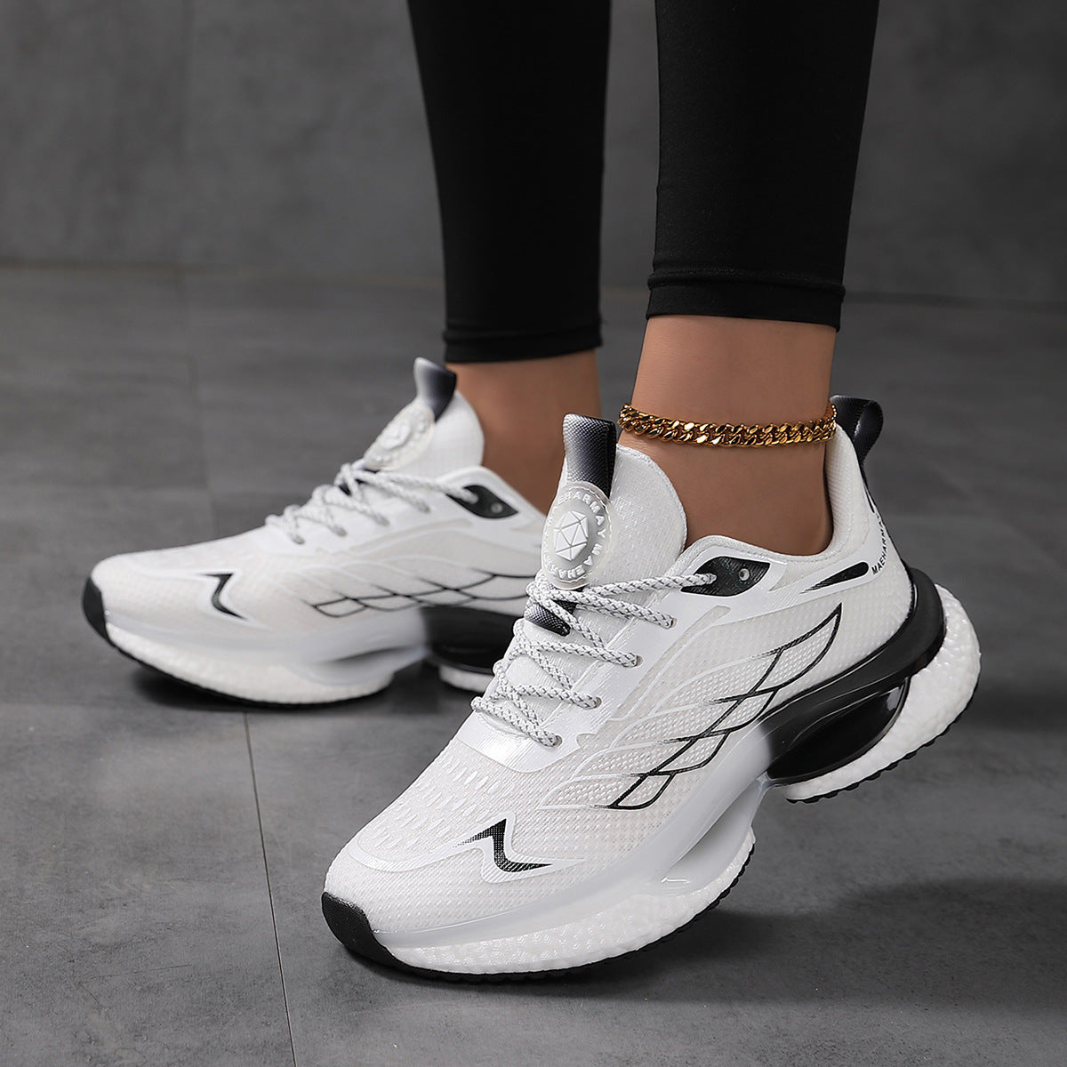 Zapatillas de running ligeras de malla con amortiguación para mujer