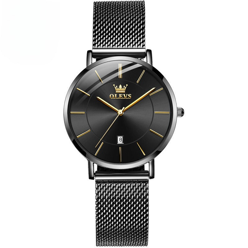 Reloj electrónico de cuarzo para pareja de hombres y mujeres delgados para el Día de San Valentín