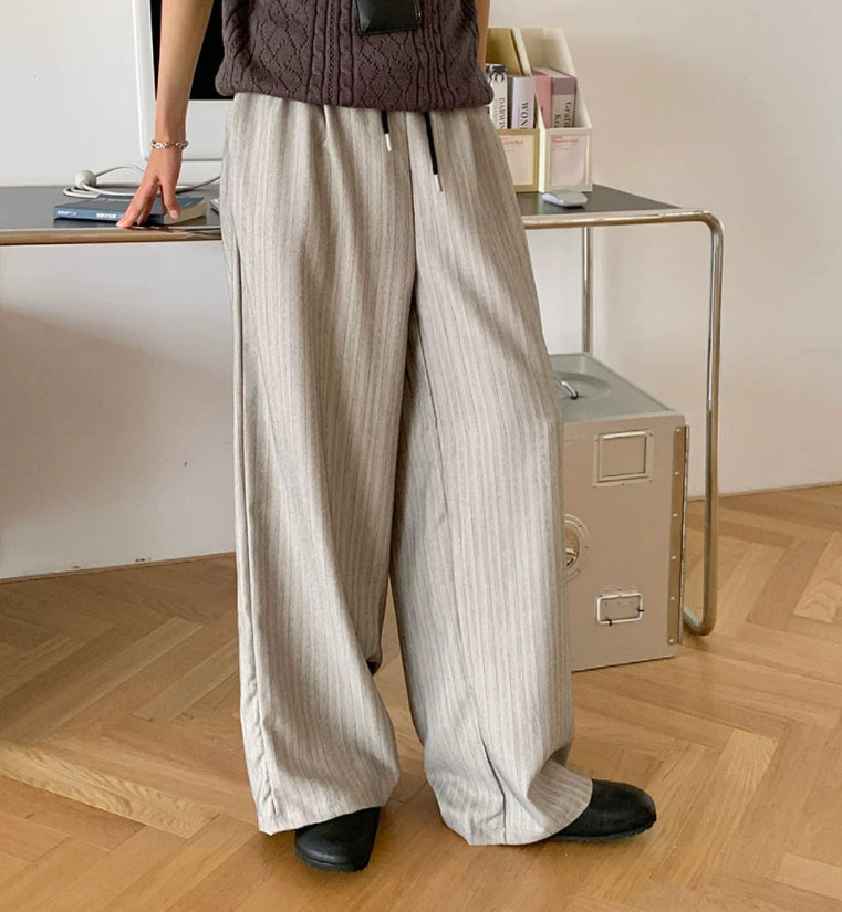 Mens Casual Striped Dress Pants