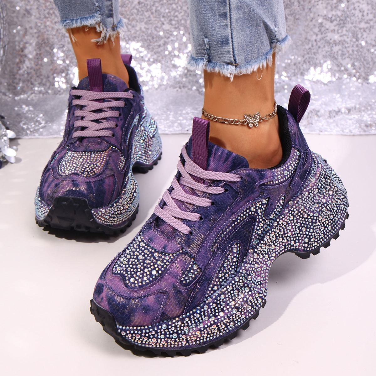 Zapatillas deportivas informales, elegantes, versátiles y con suela gruesa que aumentan la altura para mujer.