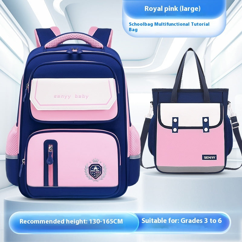 Mochila infantil con protección para la columna vertebral, impermeable, de tela Oxford de gran capacidad