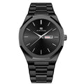 Reloj de hombre con cadena de acero para negocios y estilo informal
