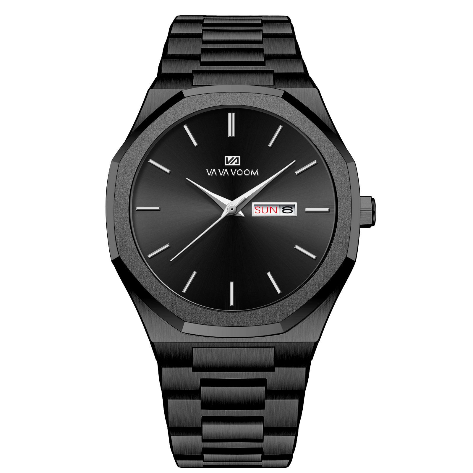 Reloj de hombre con cadena de acero para negocios y estilo informal
