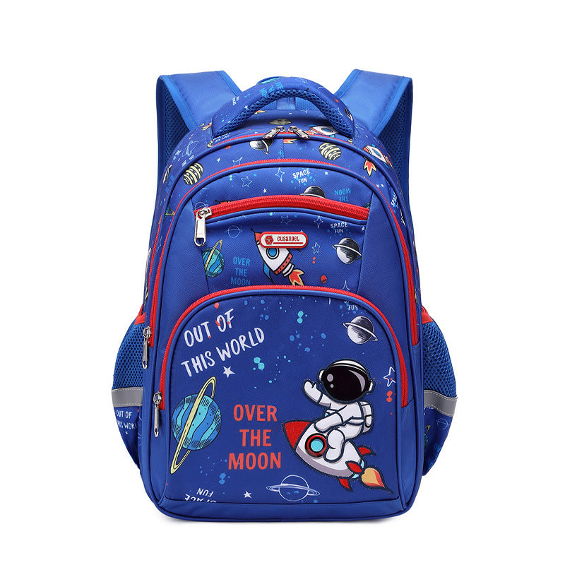 Mochila infantil de gran capacidad para niños de primaria, mochila escolar espacial