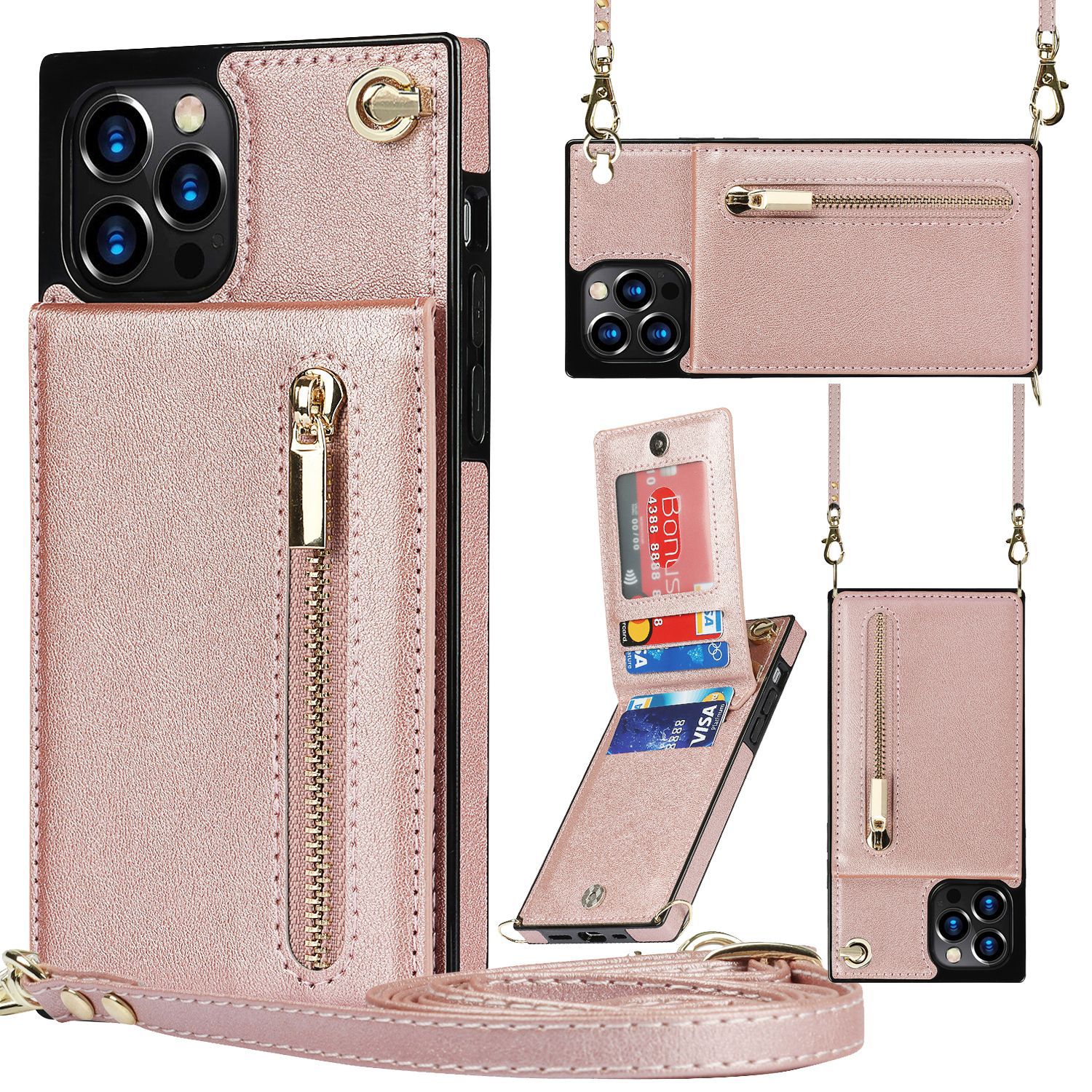 Funda de cuero para teléfono móvil, funda protectora para mensajero