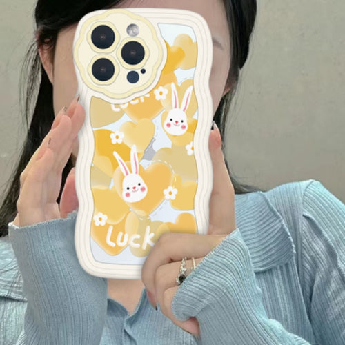 Funda protectora transparente para teléfono X Max con diseño de olas grandes