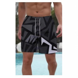 Geometric Print Fashion Mens Shorts