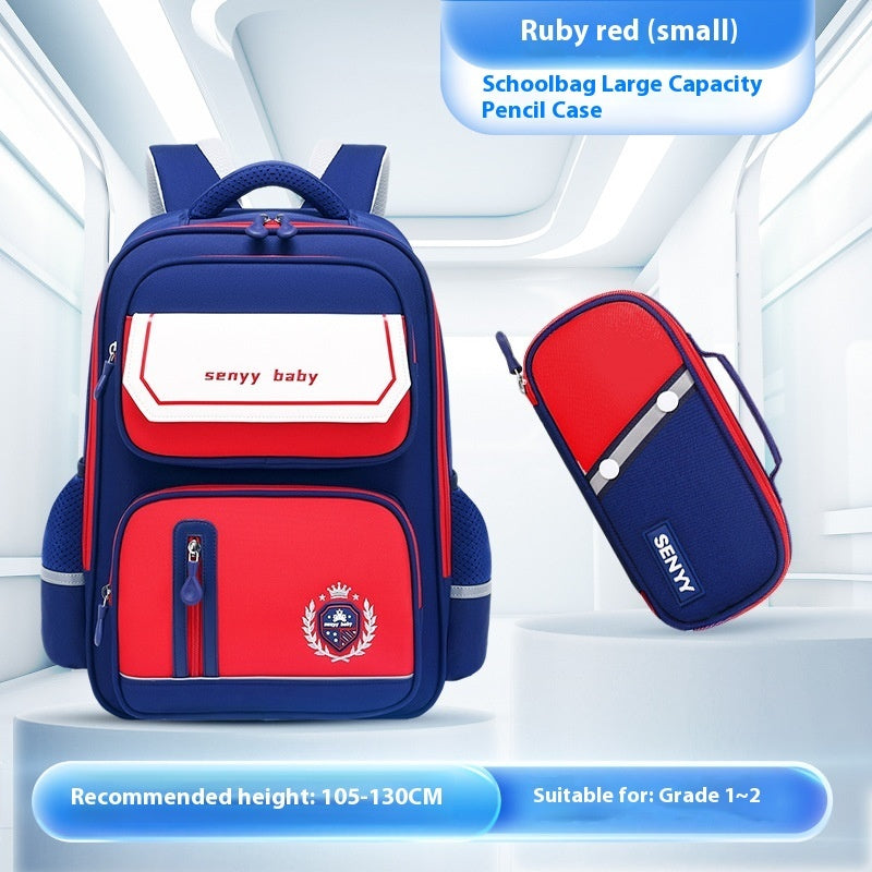 Mochila infantil con protección para la columna vertebral, impermeable, de tela Oxford de gran capacidad