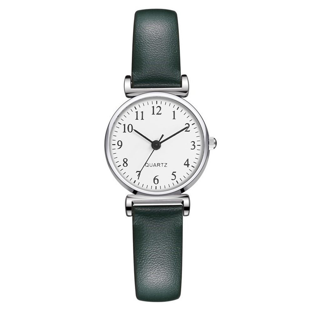 Reloj de cuarzo para estudiantes, pequeño y sencillo, con correa fina.