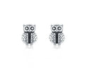 Sterling Silver Creative Design Cute Owl Stud Earrings For Women