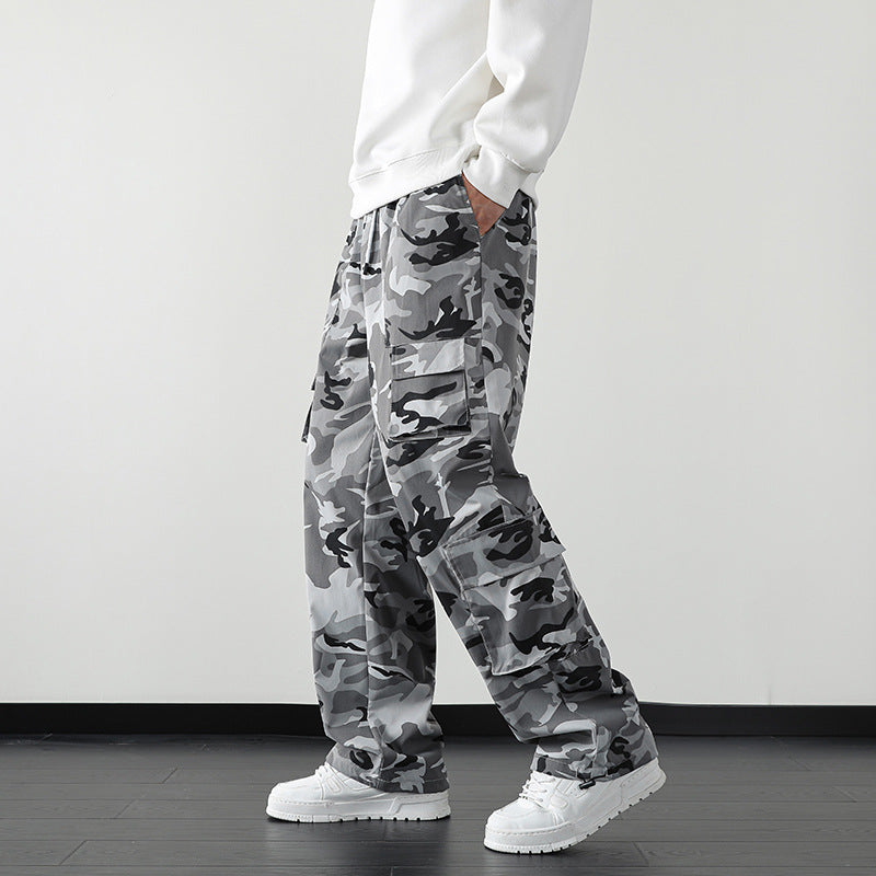 Pantalones de trabajo multibolsillos para hombre