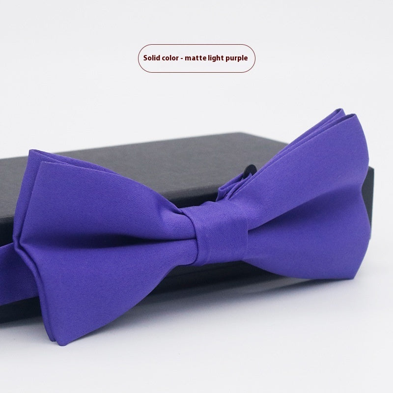 Corbata de lazo para novio, de color liso, para boda, negocios, informal, para hombre