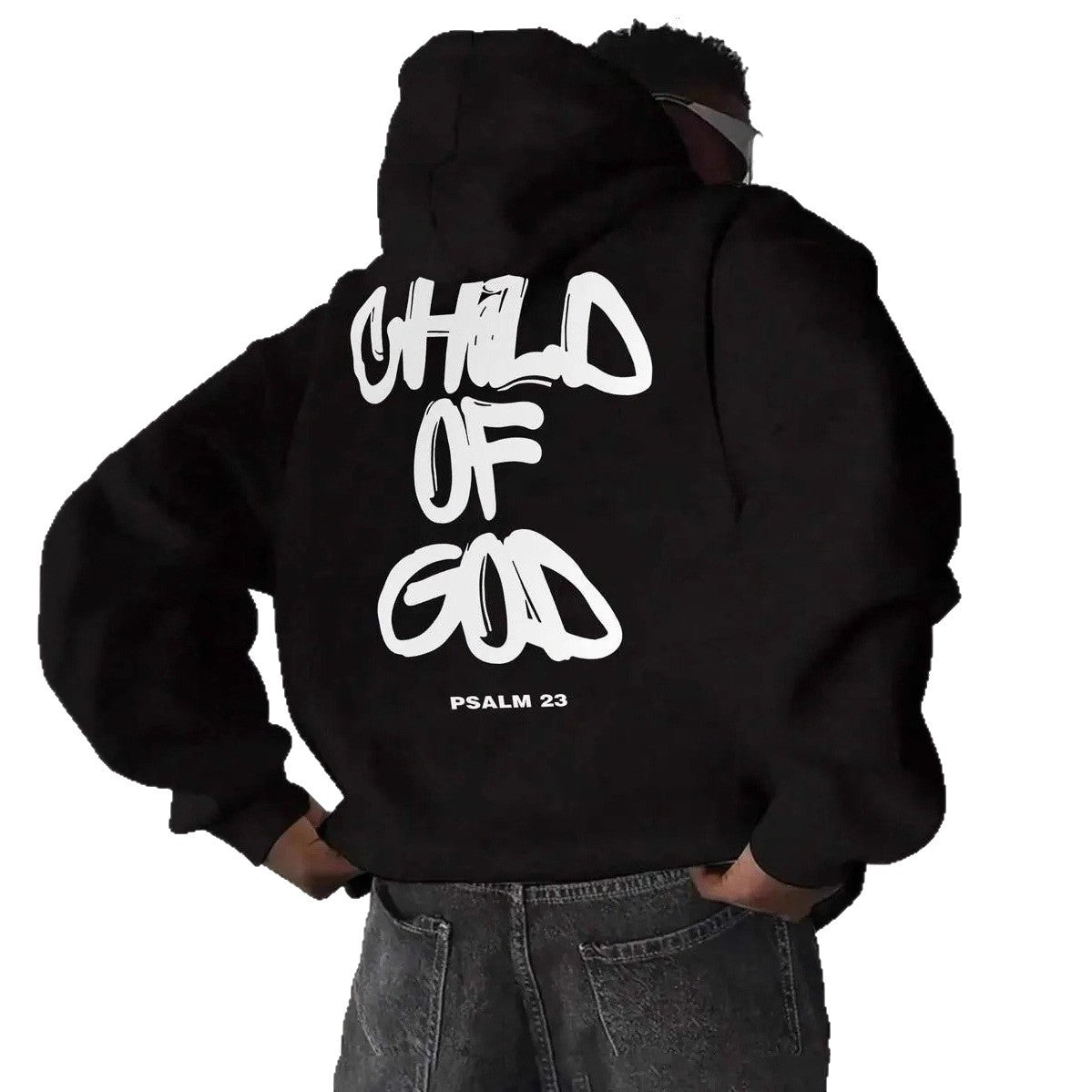 Sudadera con capucha y forro polar para hombre con estampado de letras