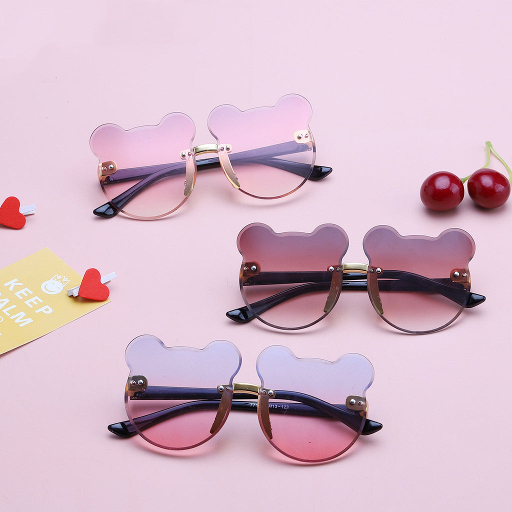 Gafas de sol para niños con orejas de gato y sin marco