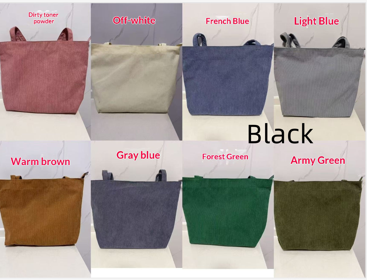 Bolso de mano informal de pana para mujer, moderno, minimalista y a la moda.