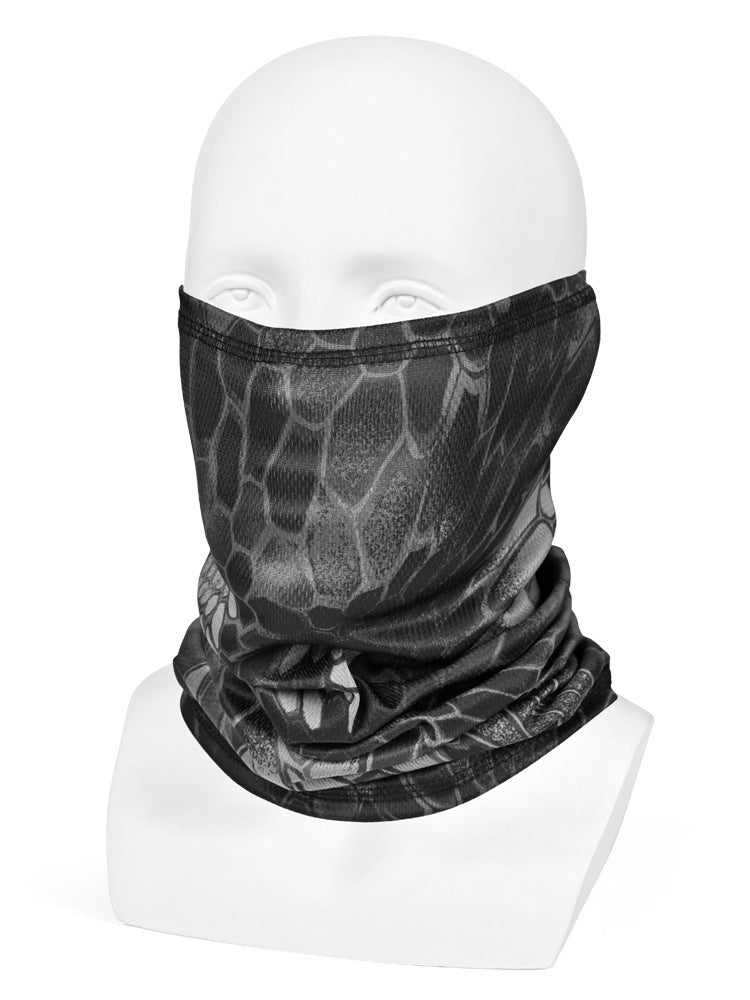 Polaina de cuello transpirable todo en uno con protección solar, perfecta para uso en exteriores.