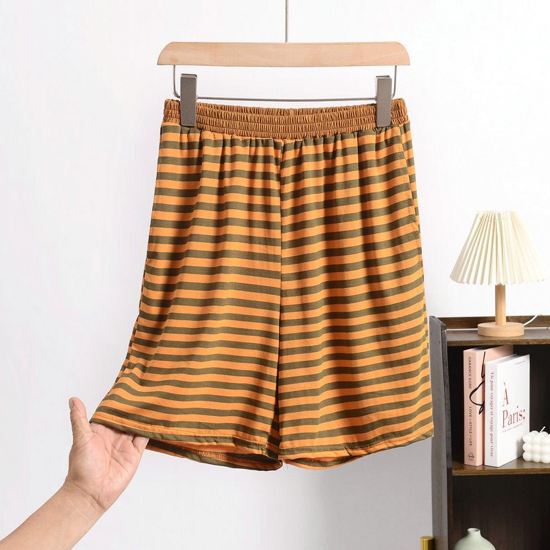 Japanese-style Loose-fitting  Wearable Large-size Bit-cotton Loungewear Pants